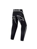 Alpinestars Youth Fluid Apex V2 Pants, youth motocross pants in black and silver, back view showing ergonomic construction.
