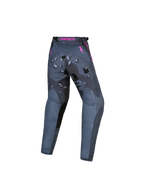 Alpinestars 2027 Youth Fluid Lone Pants, Youth Motocross Pants, Gray Camo and Purple, durable 600D polyfabric construction, back view.