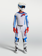 Alpinestars Supertech Vesta Jersey and Gear Set, men's motocross racing outfit in light lilac and cardinal red.