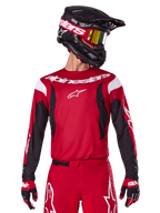 Alpinestars 2025 Fluid Haul Jersey and 2025 Fluid Haul Gear Set, Men's Motocross Racing Apparel, Bright Red and Black