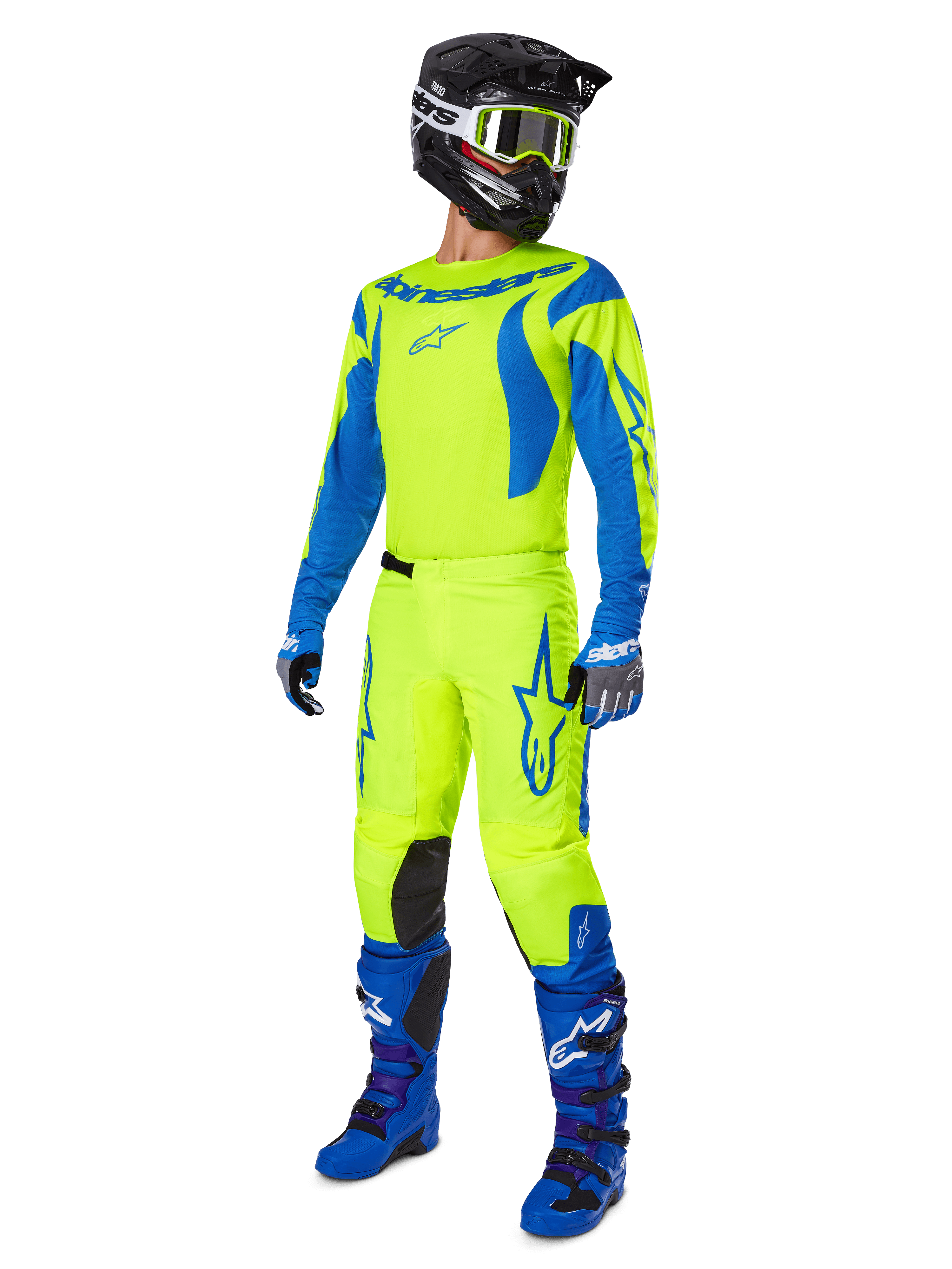 Alpinestars Fluid Haul Jersey Small Yellow/Fluo Blue