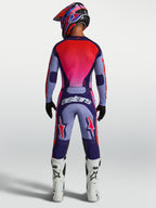 Alpinestars Racer Air Hunt Jersey, Men's Motocross Jersey, Purple and Pink mesh, back view showing performance racing fit.