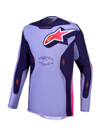 Alpinestars Racer Air Hunt Jersey, purple and violet motocross racing jersey with breathable mesh and pink accents.