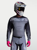 Alpinestars 2027 Racer Amber Jersey, Men's Motocross Jersey, Gray and Dark Gray, moisture-wicking ventilated polyfabric.