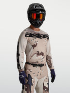 Alpinestars Racer Lone Jersey, Motocross Jersey, Men's, Desert Camo Tan and Black, moisture-wicking polyfabric race fit.
