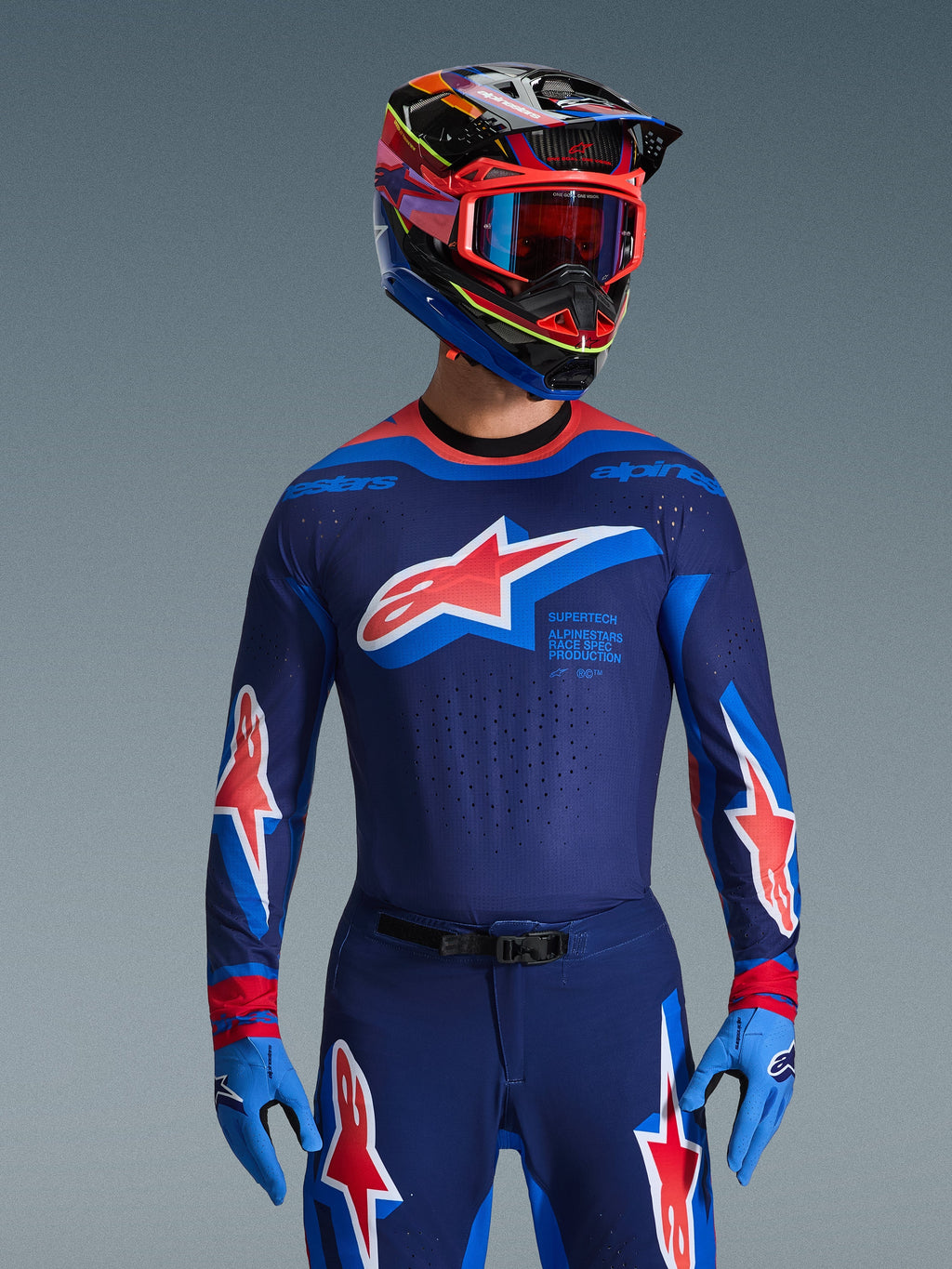 Maglia Moto Cross Enduro Alpinestars TECHSTAR OCURI Bianco Rosso Blu 221752 Zoom Maglia Moto Cross Enduro Alpinestars TECHSTAR OCURI Bianco Rosso Blu 221752 Zoom