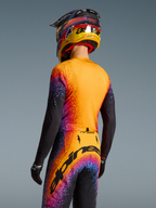 Alpinestars Limited Edition Supertech Black Hole Jersey, Motocross Racing, Man, Black Burst and Orange, rear view on model.