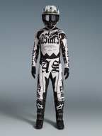 Alpinestars Limited Edition Techstar Wolf Dust Pants AND Gear Set, black and white motocross outfit with gothic graphics.