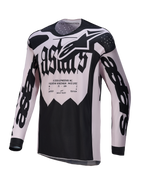 Alpinestars Limited Edition Techstar Wolf Dust Jersey, motocross racing top in black and dune with laser-cut ventilation.