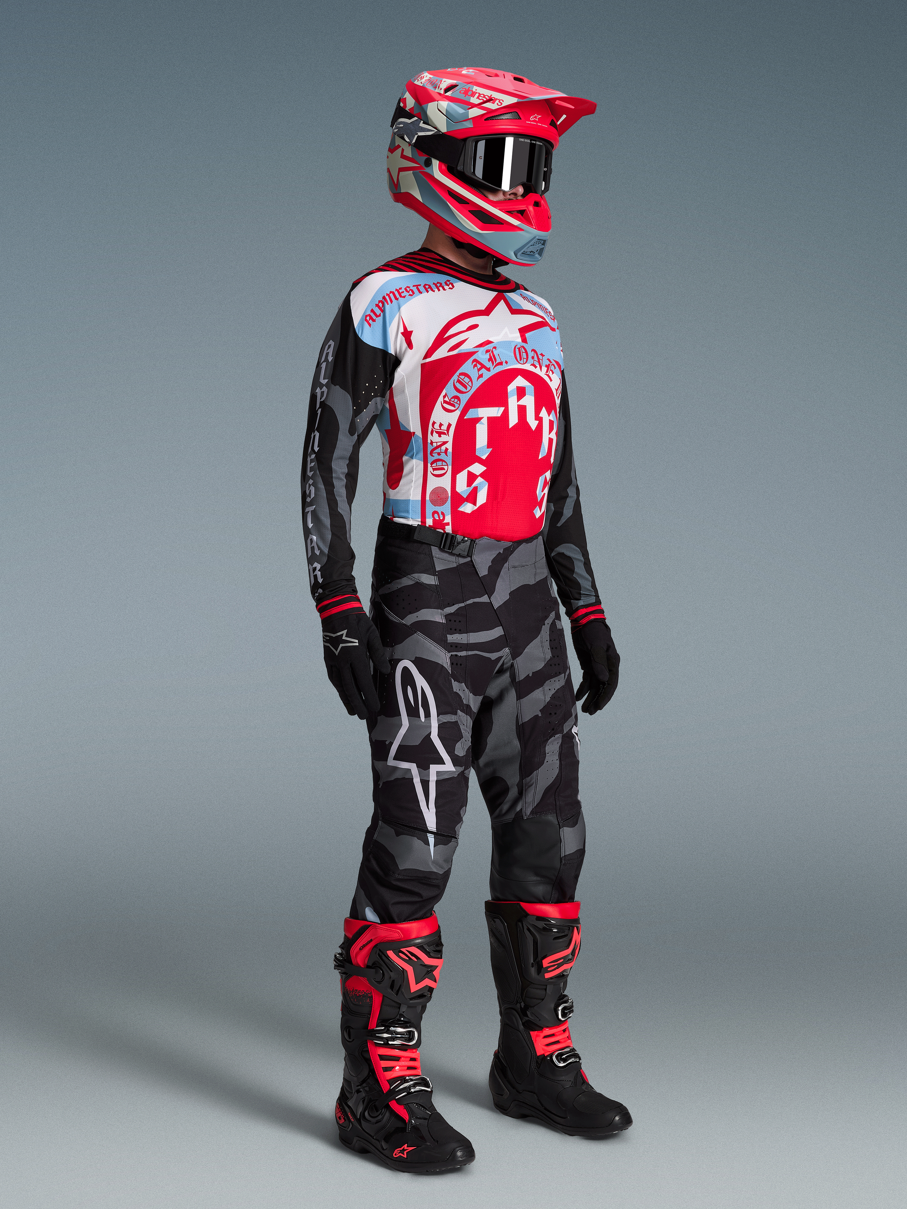 MX Gear Set | Alpinestars | Limited Edition Techstar Beast Coast Gear Set | Orange, Jersey S–XXL, Pants 28–40, 600D Polyfabric/Stretch Ripstop
