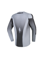 Alpinestars 2027 Youth Fluid Amber Jersey, back view of gray and black youth motocross jersey with moisture-wicking fabric.