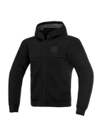 Alpinestars Chrome Superairflow Hoodie, Men's Casual Motorcycle Riding, Black, 3D Mesh with Nucleon Flex Plus armor.