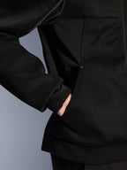 Alpinestars Chrome Superairflow Hoodie, Black 3D mesh motorcycle riding hoodie with zippered pocket and ribbed cuff.