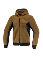 Alpinestars Chrome Superairflow Hoodie, Men's Motorcycle Riding Jacket in Util Brown and Black, featuring breathable 3D Mesh.