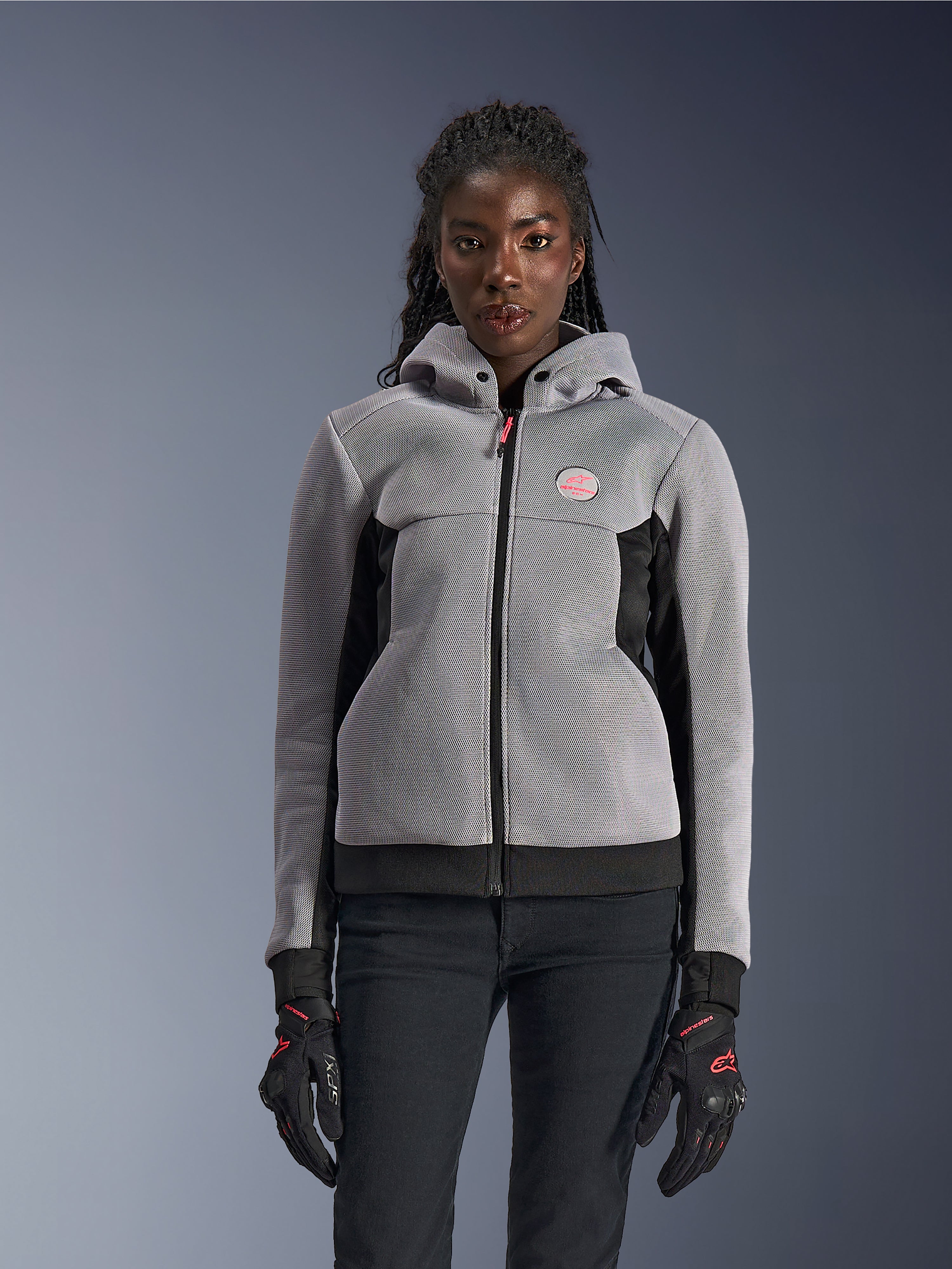 Women Stella Chrome Superairflow Hoodie | Alpinestars® Women Stella Chrome Superairflow Hoodie | Alpinestars®