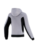 Alpinestars Stella Chrome Superairflow Hoodie, Women's Urban Motorcycle Hoodie, Mid Gray and Black, 3D Mesh, Rear View.