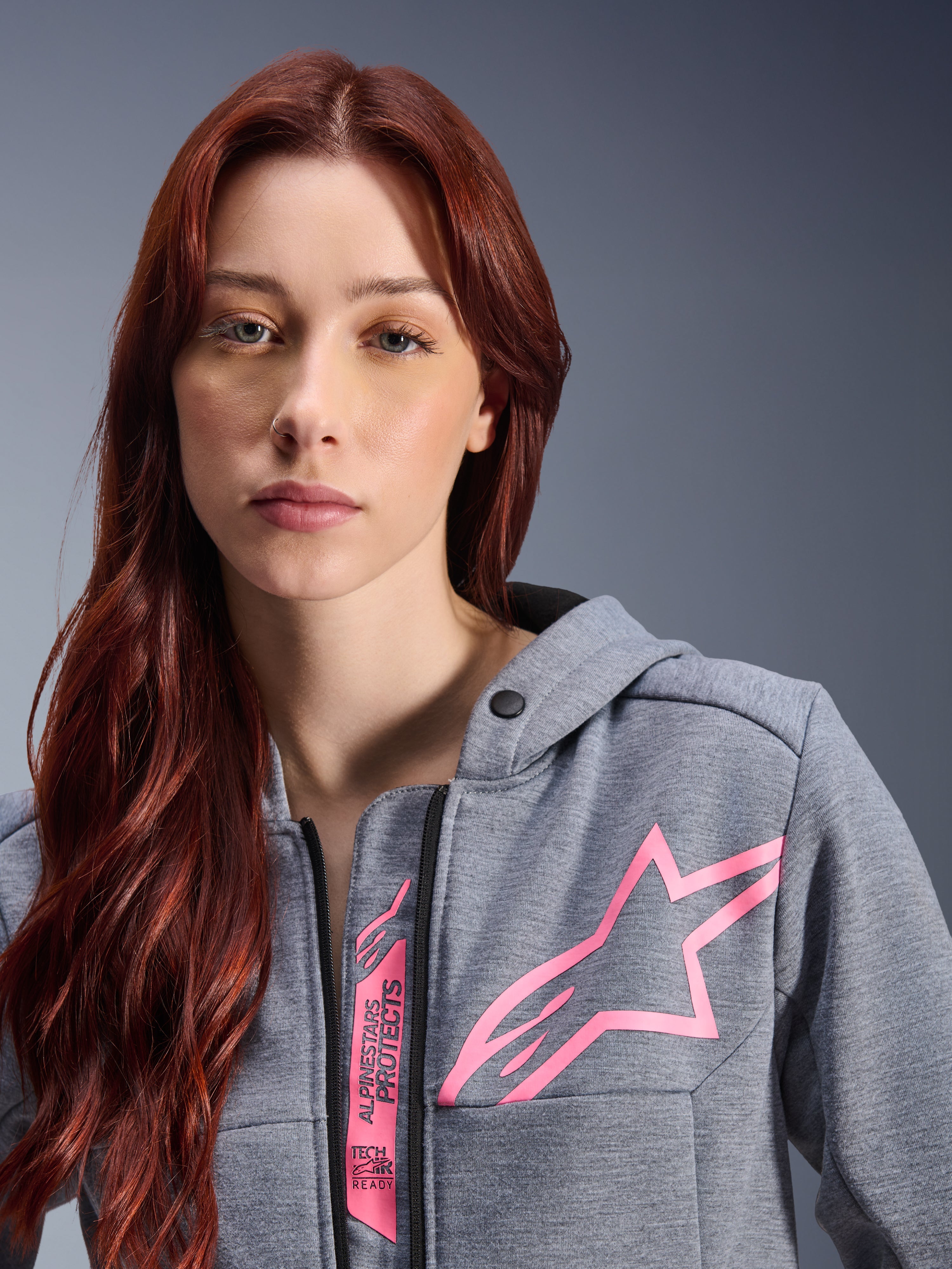 Alpinestars Stella Chrome Sport ジャケット 女性 Woman Stella Chrome V2 Sport Hoodie - BLUE RACING/SPORT