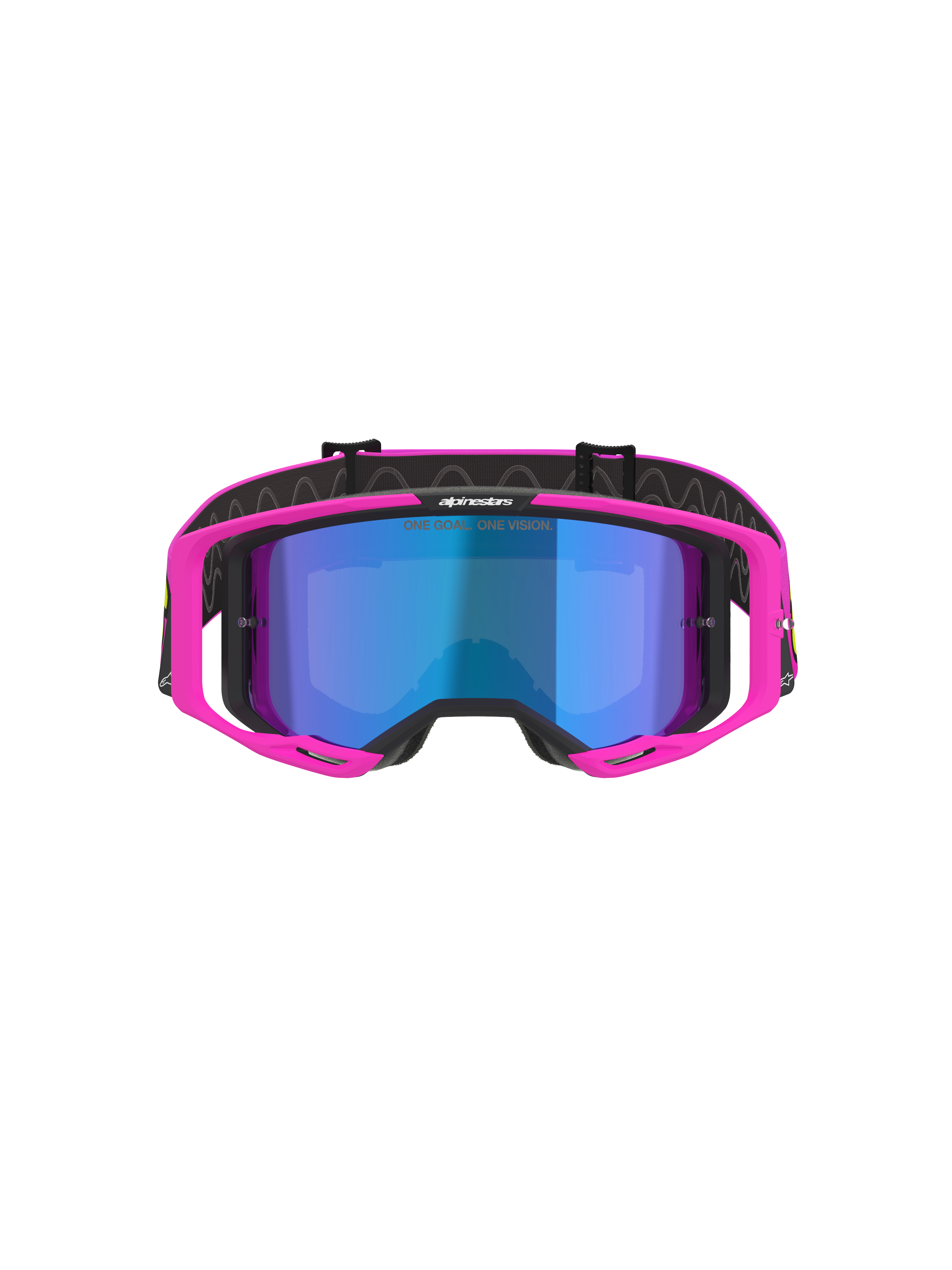 Alpinestars Goggles Vision 8 Goggle Vista Pink Fluo/Yellow Fluo Blue Mirror Lens