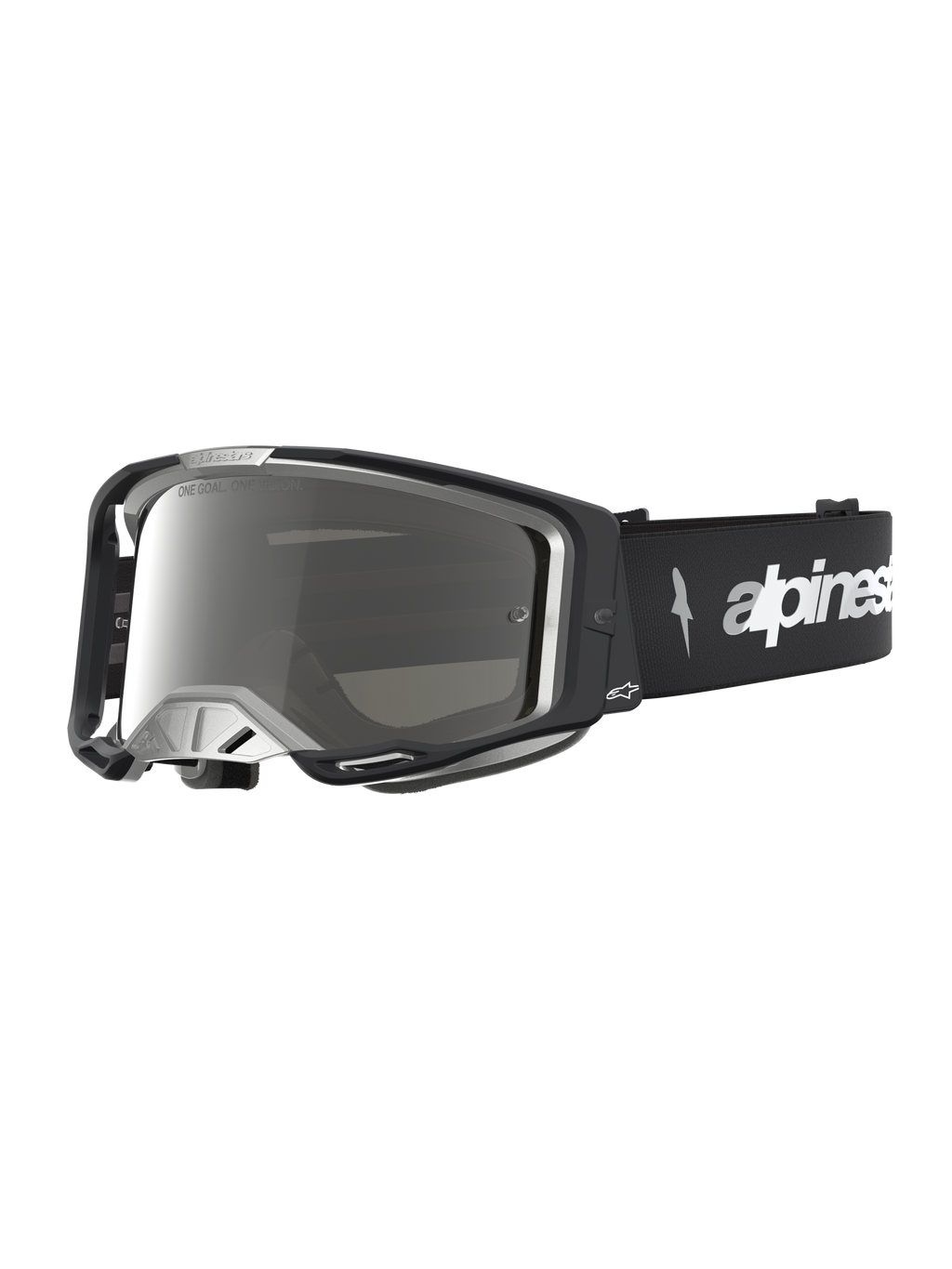 Alpinestars Vision 8 Amber Off-Road Goggles Black Mirror Silver