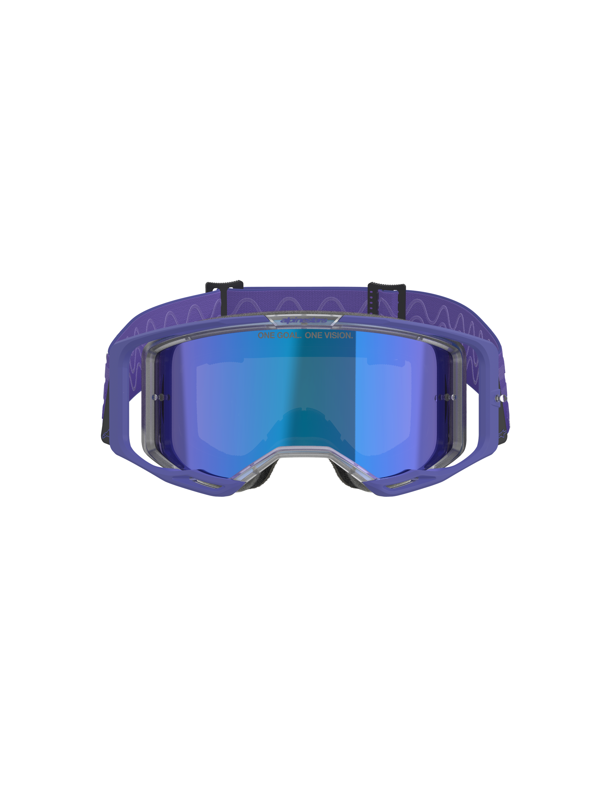 atv goggles Alpinestars Vision 8 Corp Goggles Purple Mirror Blue