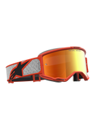 Alpinestars Vision 5 Rora Motocross Goggles in Orange and Silver with Mirror Red lens and A-FLEX urethane frame.