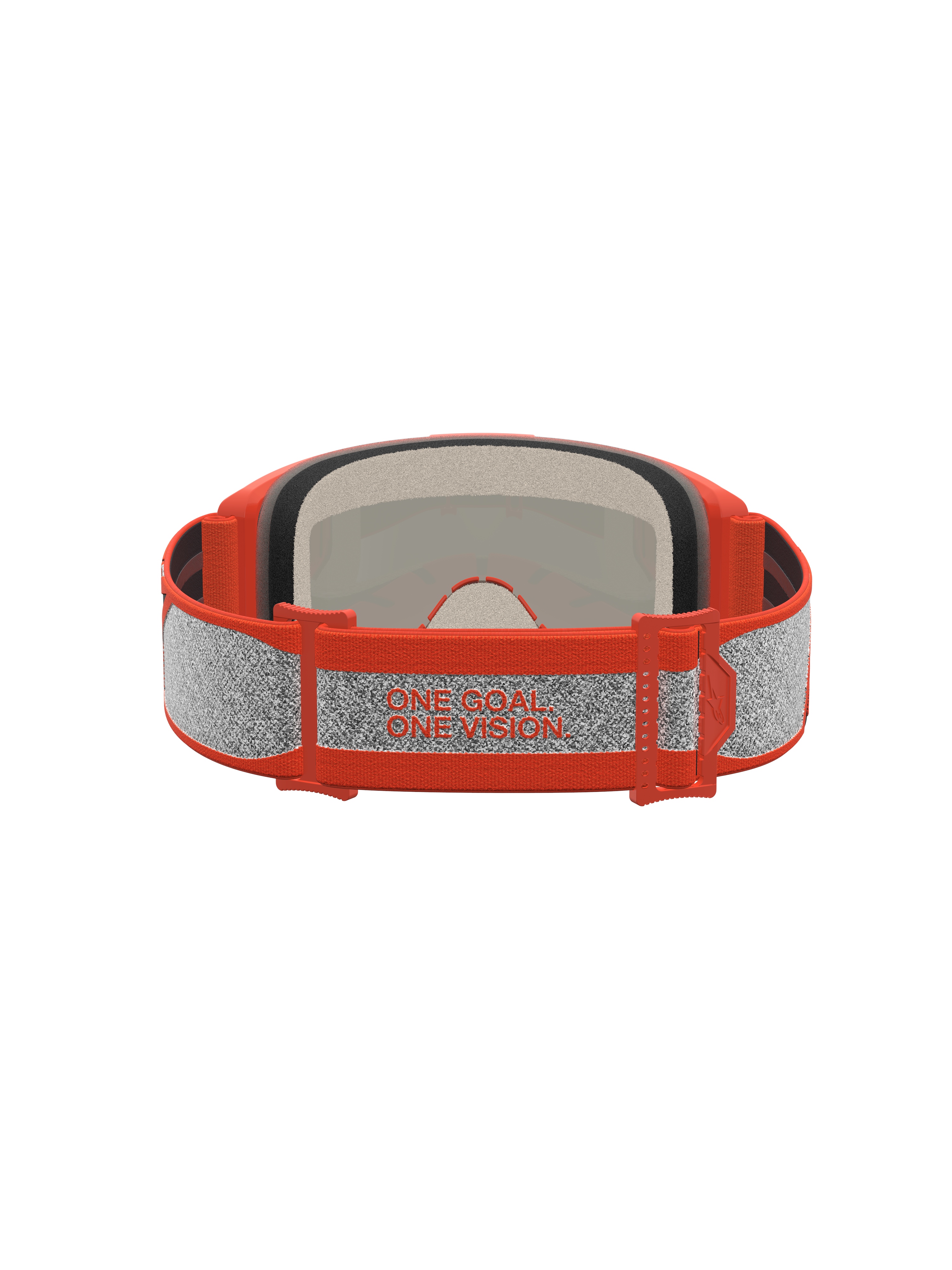 Alpinestars Vision 5 Rora Motocross Goggles, Orange and Silver strap with "One Goal. One Vision." motto and plush foam.