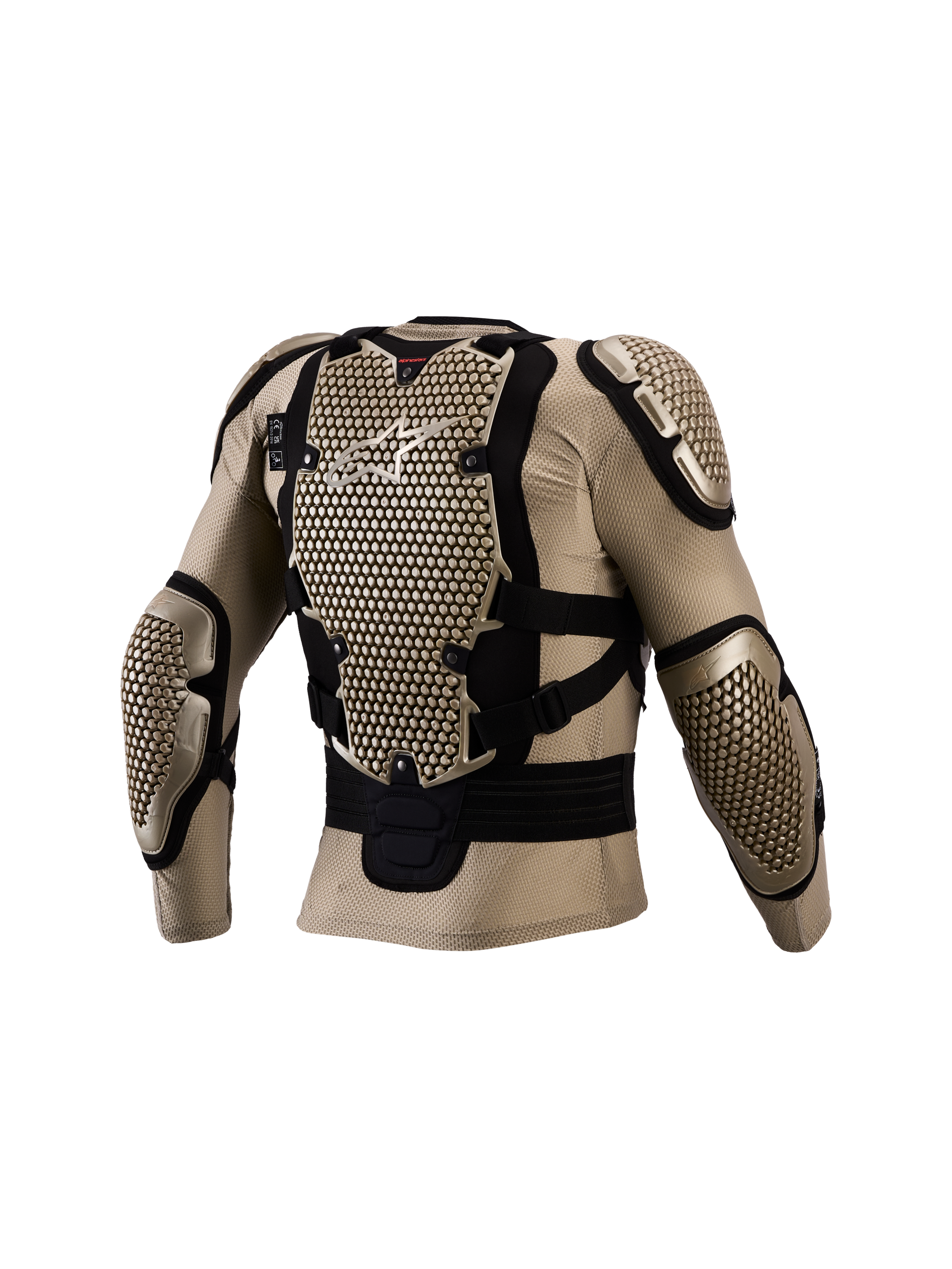 Men's Alpinestars Bionic Action V3 Protection Jacket, Aluminum and Black Motocross Armor with CE Certified Back Protection.