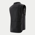 Alpinestars Tech-Air 3 Canvas System, black men's motorcycle airbag vest with stretch nylon, rear view.