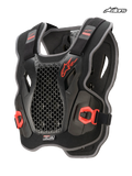 Alpinestars Bionic Action Chest Protector, motocross chest protection, black and red, ultra-lightweight design featuring cell technology and CE certification, front view