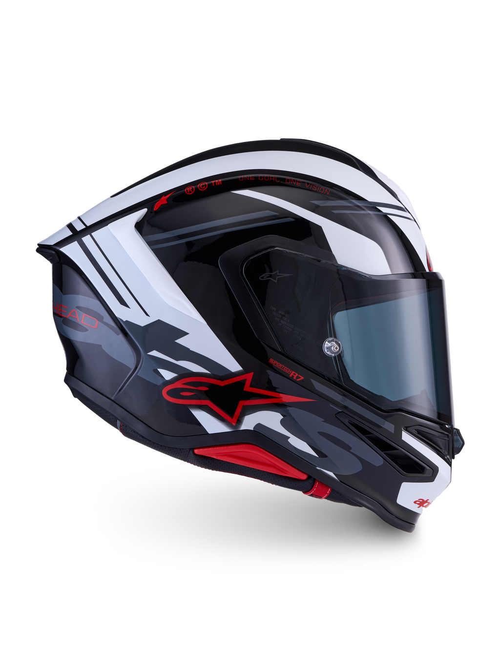 L / Black/White/Red Glossy