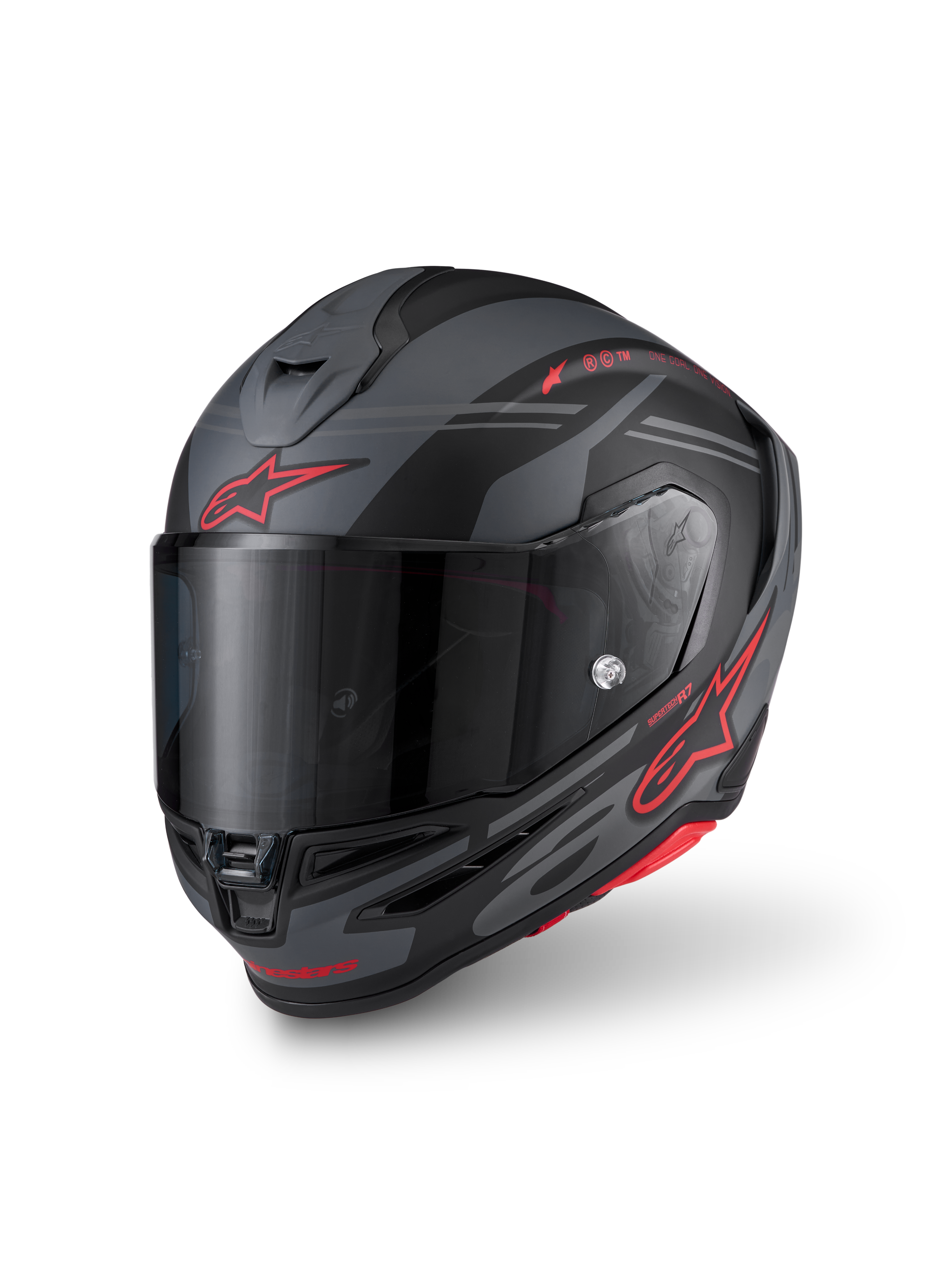 L / Black/Gray/Red Matte