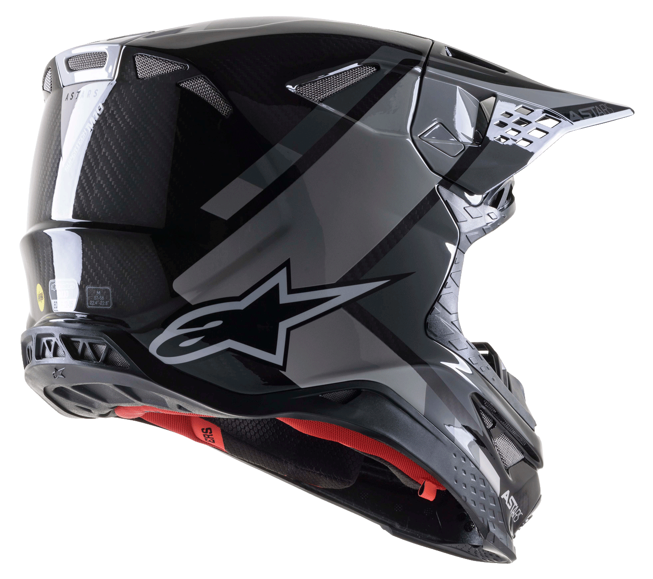 Alpinestars Supertech M10 Meta 2 MIPS Helmet Black Gray Gloss 2XL