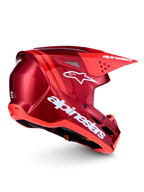Alpinestars SM3 Radium Helmet, Red and White motocross head protection with advanced polymer shell and ECE 2206 certification.