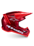 Alpinestars SM3 Radium Motocross Helmet, Red and White, lightweight polymer shell with advanced ventilation.