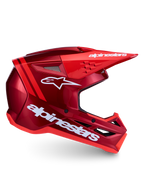 Alpinestars SM3 Radium Motocross Helmet, Red and White, lightweight polymer shell with advanced ventilation.