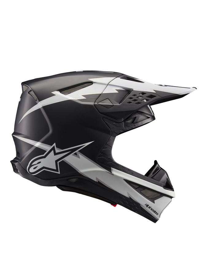 Alpinestars SM3 Motocross Helm - Schwarz Glänzend Offroad