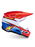 Alpinestars SM3 Falcon Motocross Helmet, red and blue with yellow fluo graphics, ECE 2206 and DOT certified.
