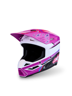 Alpinestars SM3 Youth Falcon Helmet, purple and white youth motocross helmet, ECE 22.06 certified with lightweight shell.