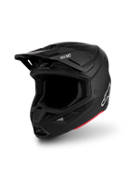 Alpinestars S-M7 Solid Helmet, Motocross Racing, Matte Black and Red, Lightweight Composite Shell, ECE 22.06 Certified.