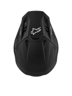 Alpinestars S-M7 Solid Motocross Helmet, matte black with top ventilation ports, aerodynamic shell, and ECE 22.06.