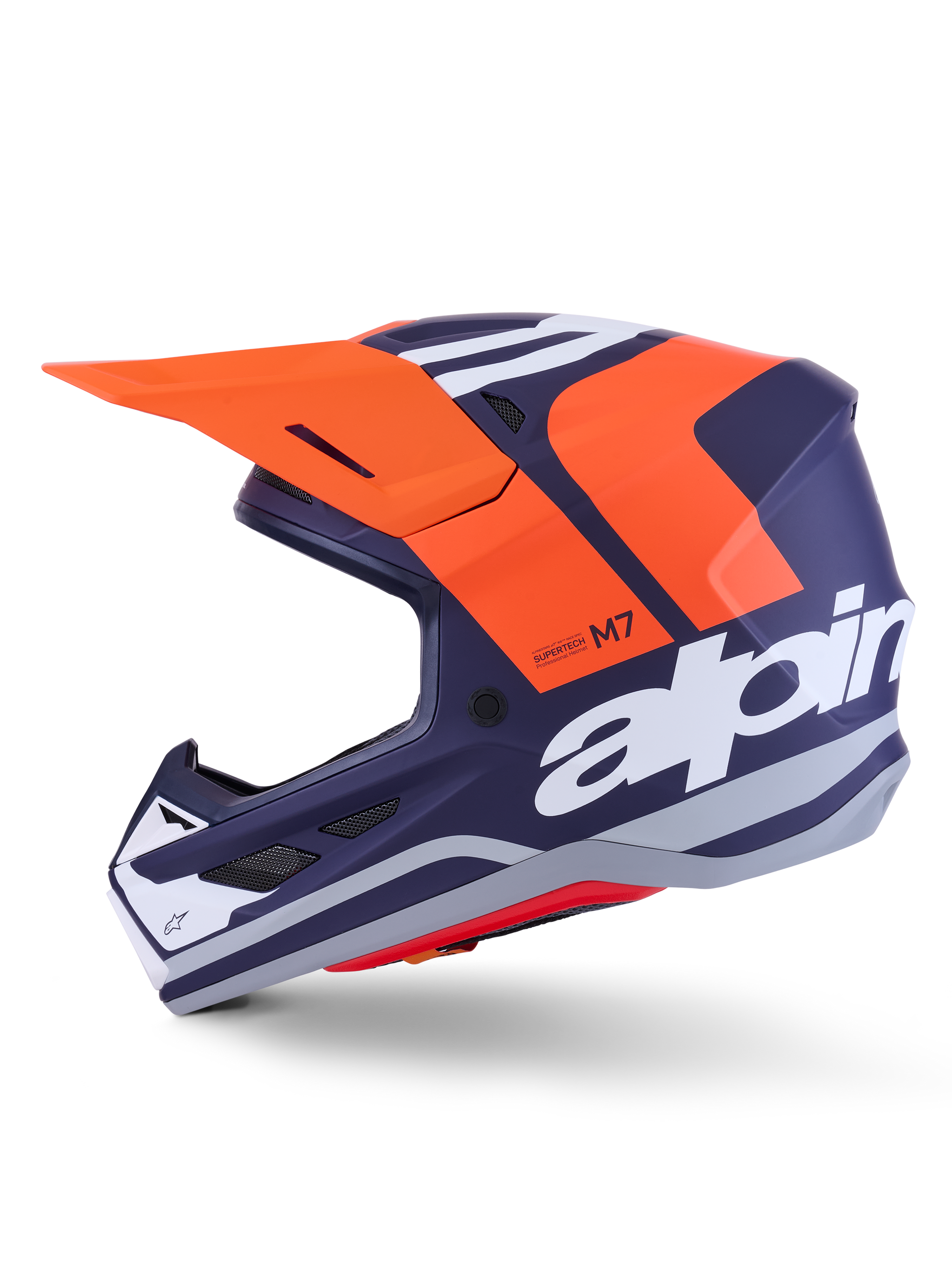 blue and orange motorcycle helmet Alpinestars US