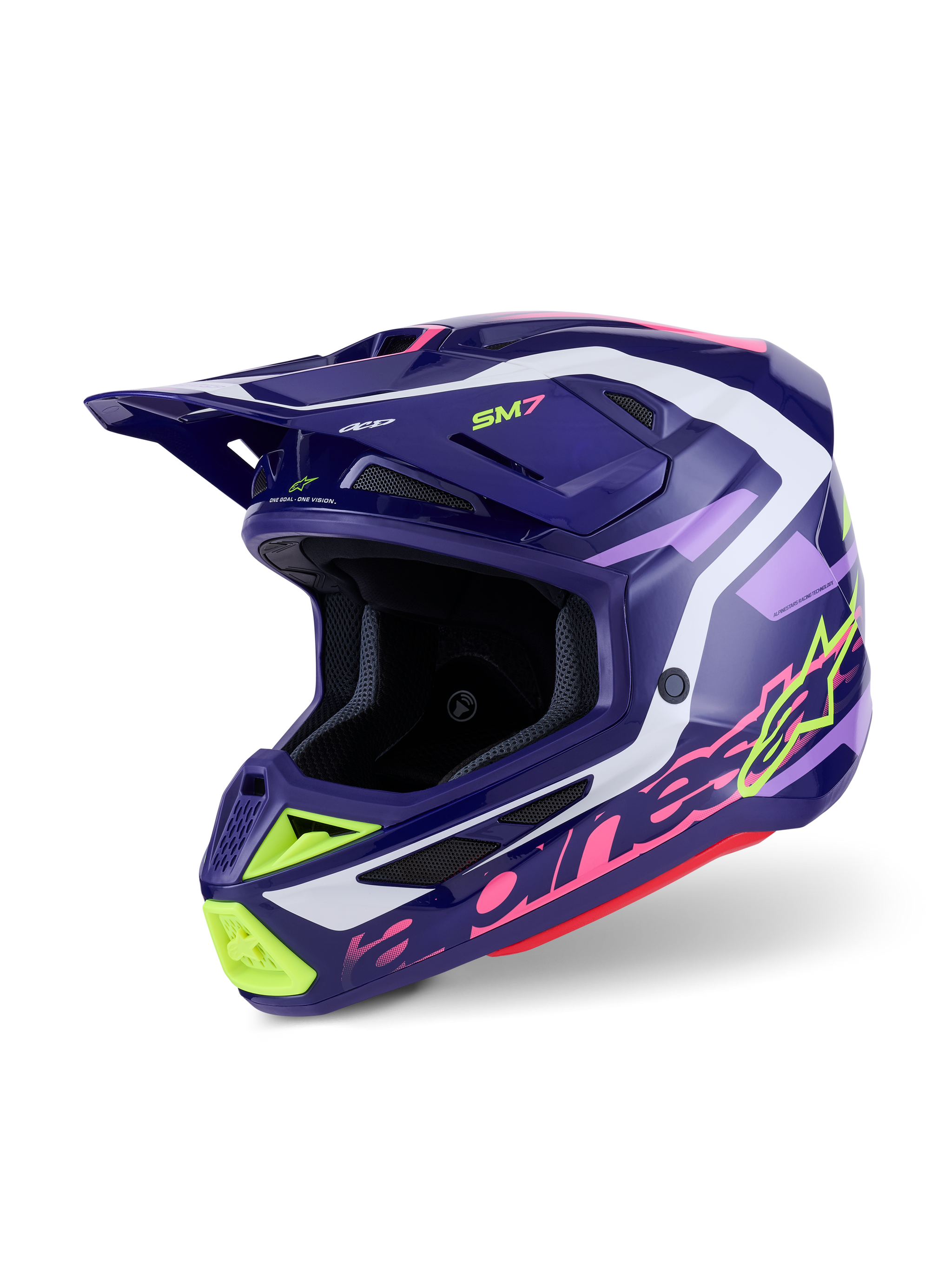 deep purple motorcycle helmet L / Purple/Pink Glossy