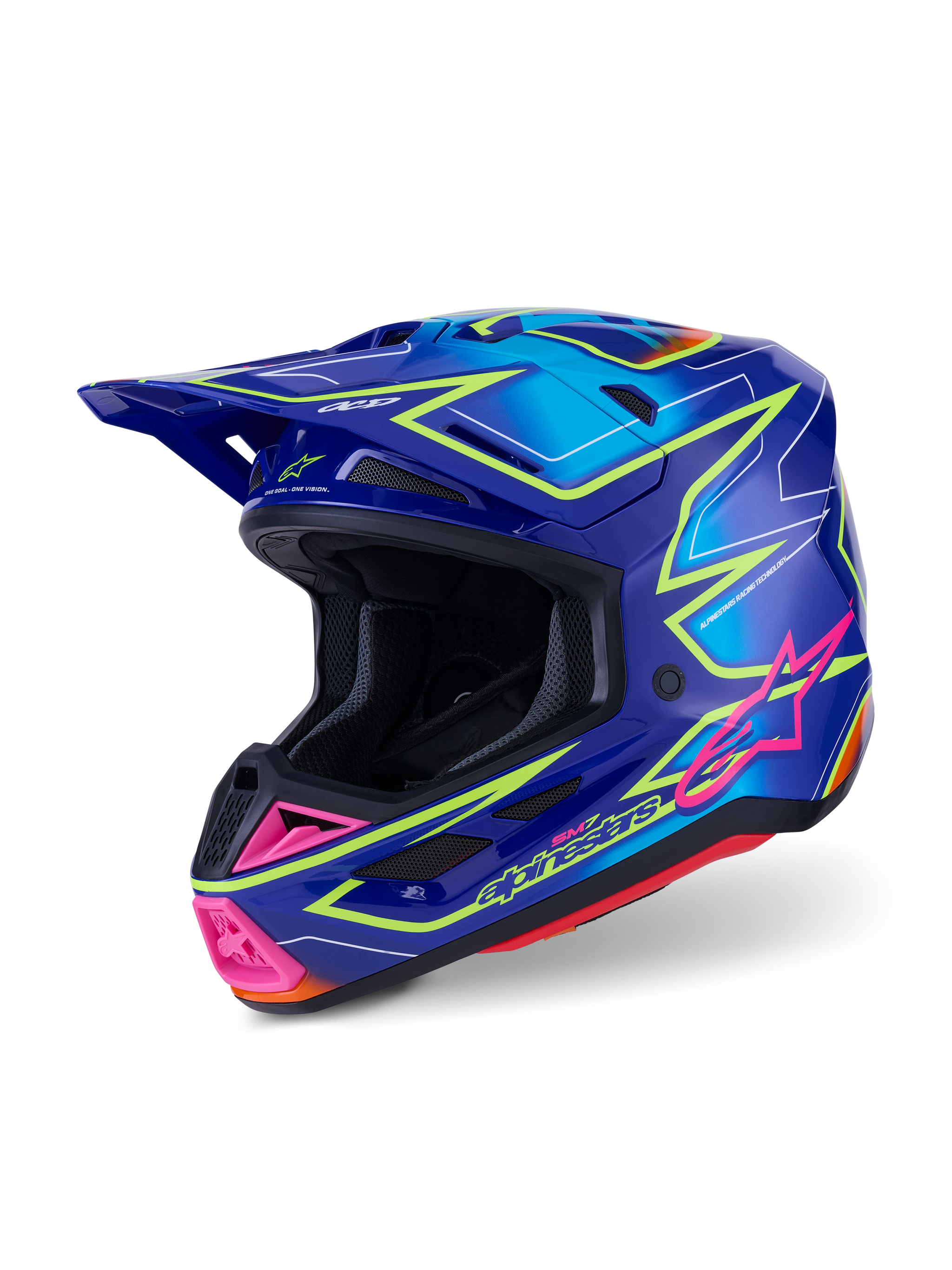 blue and pink motorcycle helmet Alpinestars US