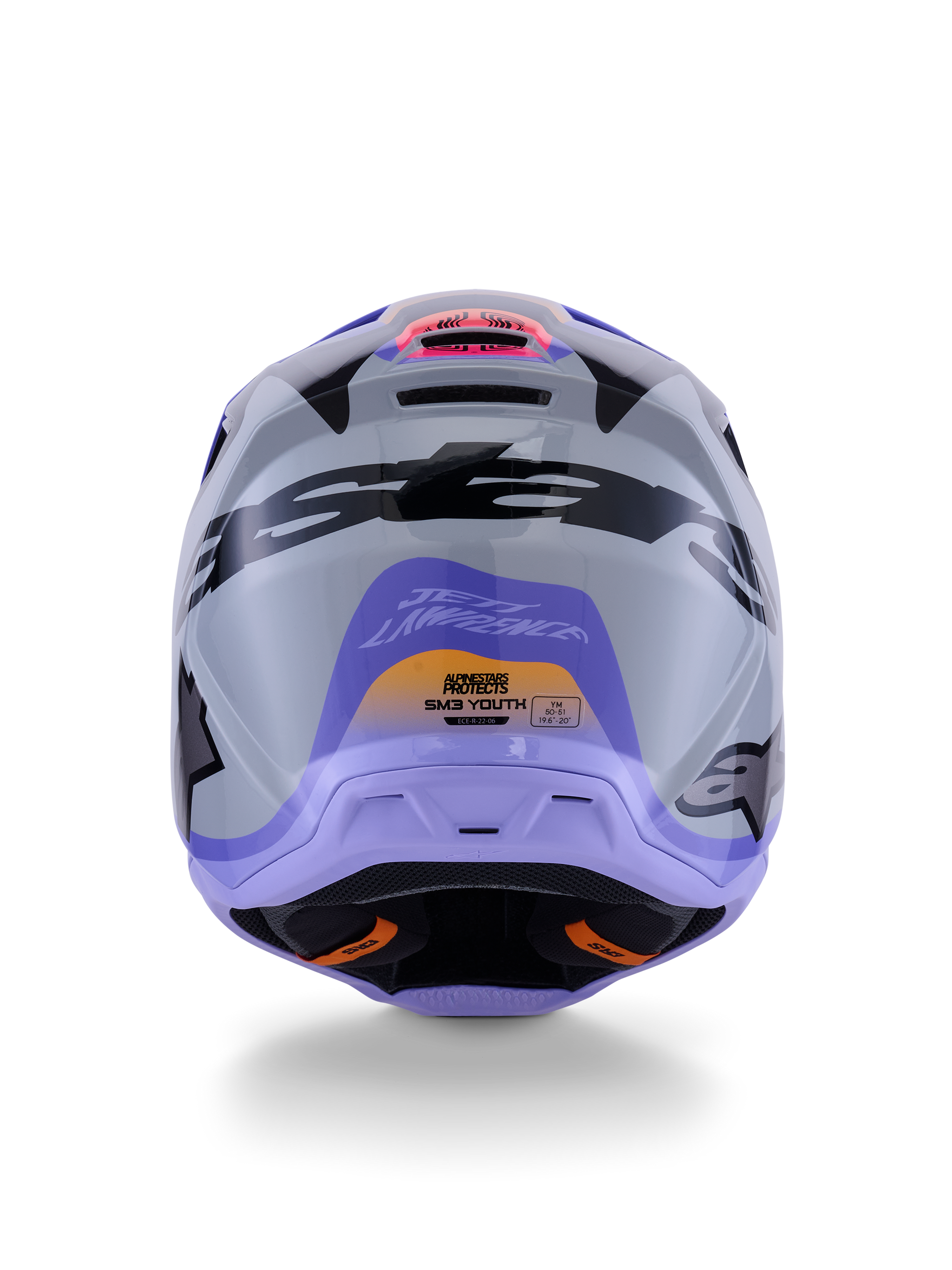 child helmet for motorcycle L / Gray/Purple/Black Glossy