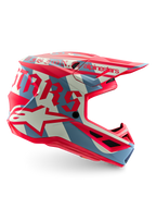 Alpinestars S-M7 Beast Coast Helmet, orange and gray limited edition motocross helmet with punk-inspired graphics.