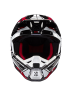 Alpinestars S-M5 Action 2 Helmet, Motocross Racing, Black, White, and Bright Red, featuring advanced ventilation.