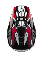 Alpinestars S-M5 Action 2 Helmet, Motocross Off-Road protection, top view in Black and Bright Red with glossy finish.