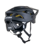 Alpinestars Vector Tech Solid Helmet, MTB cycling helmet, Black Matte and Glossy finish, featuring Mips protection, 19 air vents, and extended nape coverage for off-road trail protection.