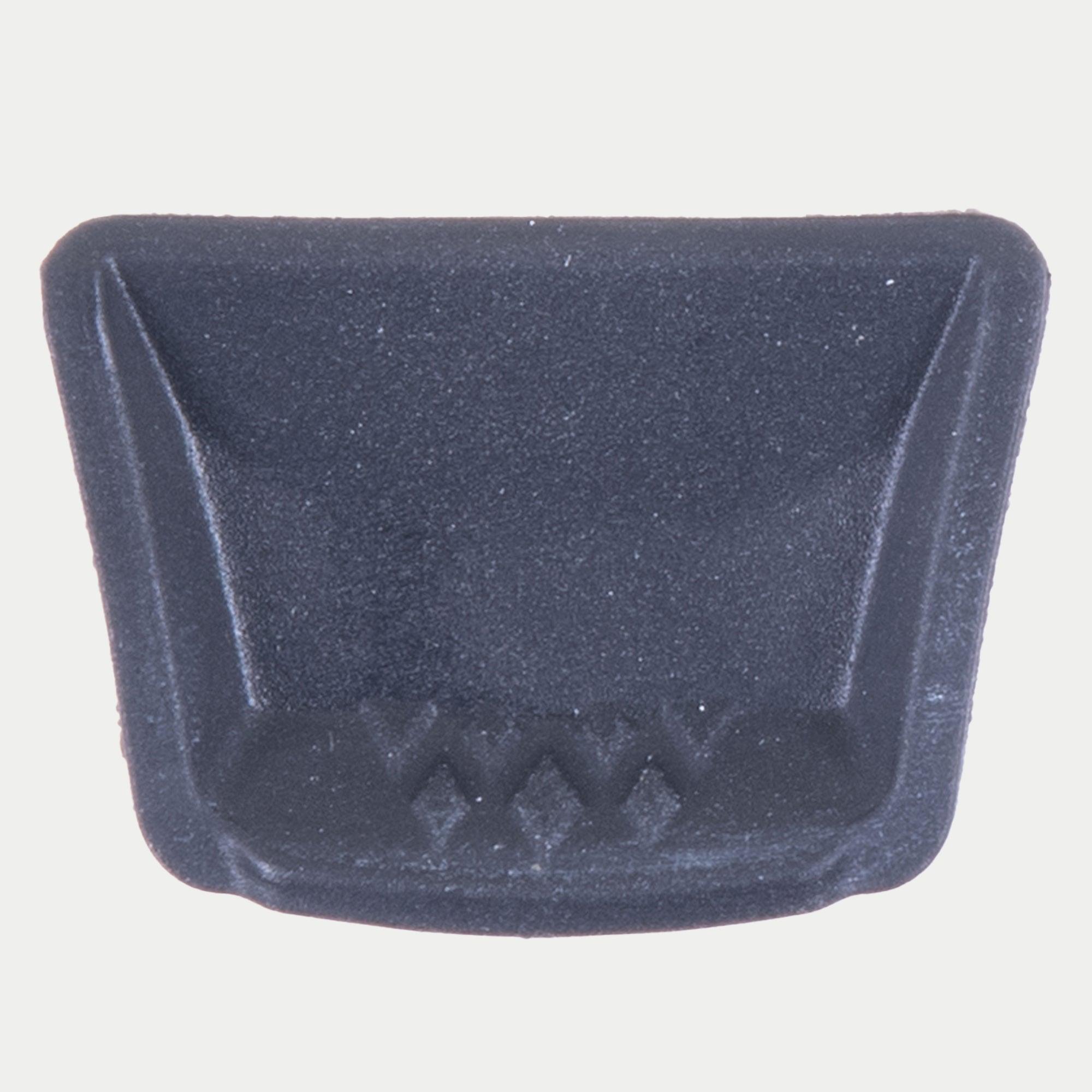 Alpinestars Supertech R10 Rubber Plug Chin Vent, Helmet Accessory, Black, molded rubber component for S-R10 helmet, featuring a textured trapezoidal design for secure ventilation management.
