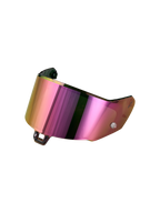Alpinestars Absolute Vision Shield V2, motorcycle helmet visor accessory for racing and sport riding, Mirror Rainbow and Purple finish, polycarbonate construction